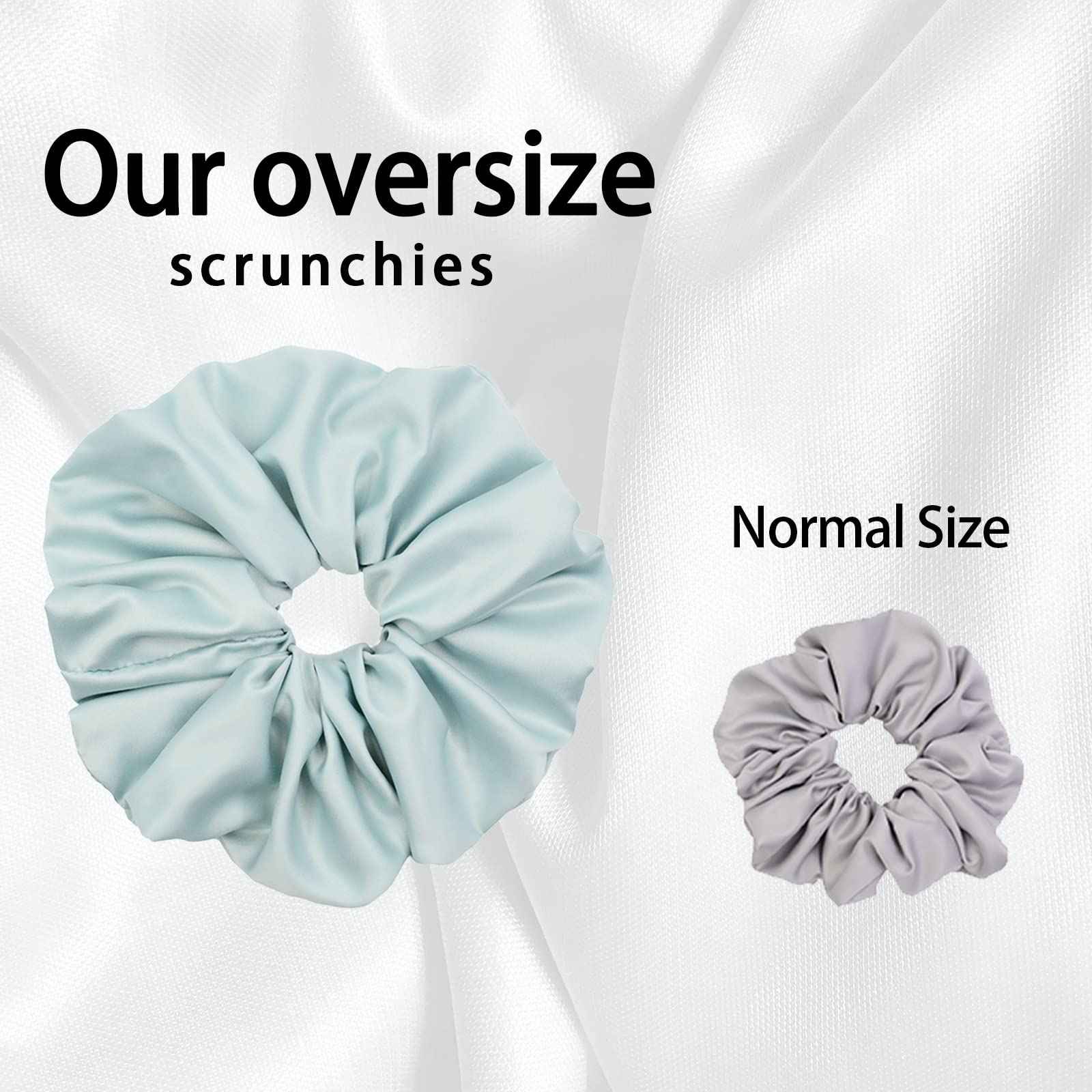 Chloven Jumbo Haargummis – 18 Farben, Satin, übergroß, Schonend Fürs Haar