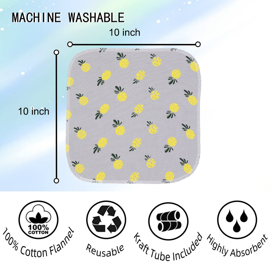 25-Pack Reusable Paper Towels – Flannel Cotton Washable Kitchen Cloth, Eco-Friendly Zero Waste